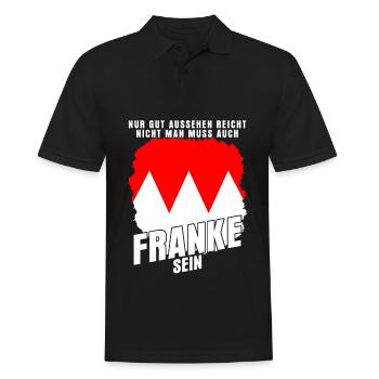 Franken Frankenland Fränkisch Franke - Männer Poloshirt - Schwarz - Vorne - Kai (181cm)