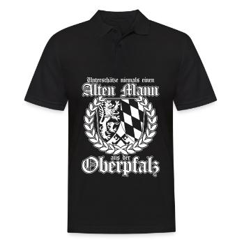 Oberpfalz Alter Mann Oberpfälzer - Männer Poloshirt - Schwarz - Vorne - Kai (181cm)