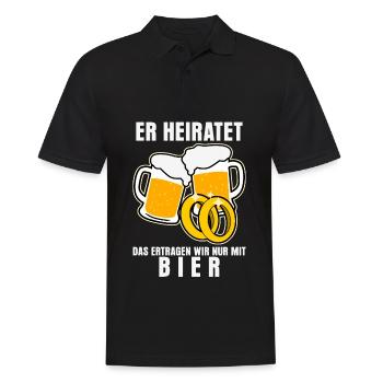 Junggesellenabschied Bier Trauzeuge - Männer Poloshirt - Schwarz - Vorne - Kai (181cm)