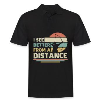 Langbogen 3D Bogensport Bogenschießen - Männer Poloshirt - Schwarz - Vorne - Kai (181cm)