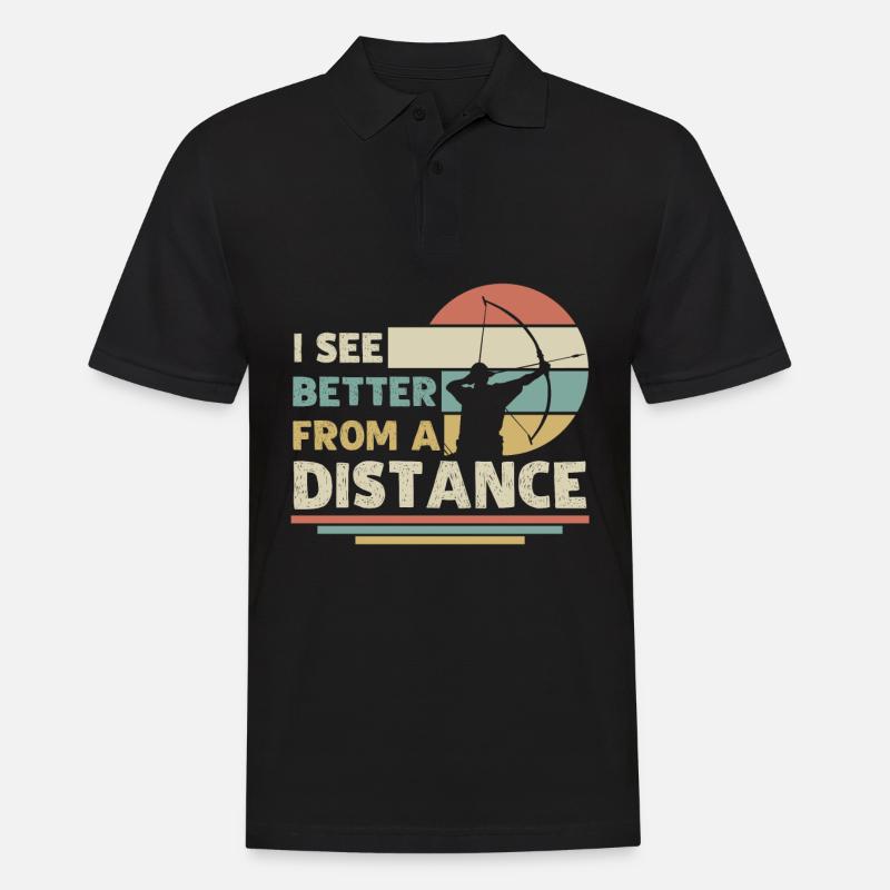 Langbogen 3D Bogensport Bogenschießen - Männer Poloshirt - Schwarz