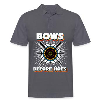 Langbogen Bogenschütze 3D Bogensport - Männer Poloshirt - Anthrazit - Vorne - Nico (186cm)