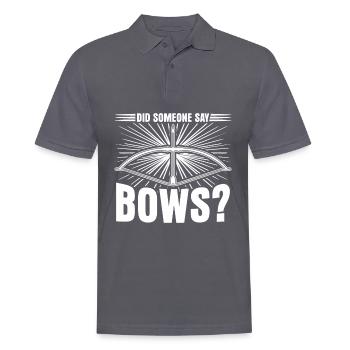 3D Bogensport Langbogen Bow Bogenschütze - Männer Poloshirt - Anthrazit - Vorne - Nico (186cm)