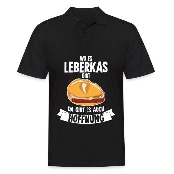 Leberkäse Fleischkas Leberkas - Männer Poloshirt - Schwarz - Vorne - Kai (181cm)