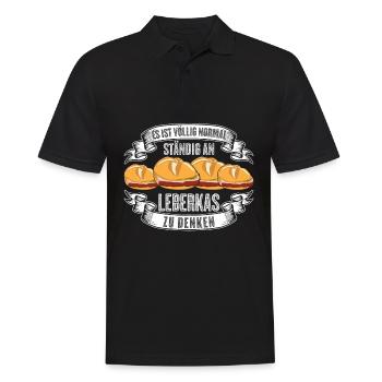 Leberkäse Fleischkas Witz Leberkas - Männer Poloshirt - Schwarz - Vorne - Kai (181cm)