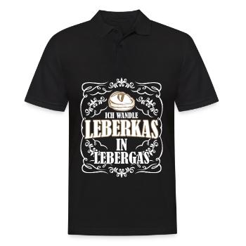 Leberkäse Gas aus Leberkas - Männer Poloshirt - Schwarz - Vorne - Kai (181cm)