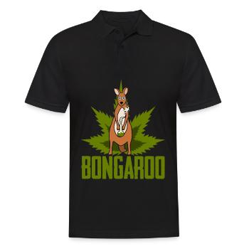 Kangourou au narguilé de chanvre Kangourous - Polo Homme - noir - Devant - Kai (181cm)