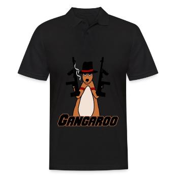 Kangaroo with weapons Kangaroos - Men's Polo Shirt - black - Front - Kai (181cm)