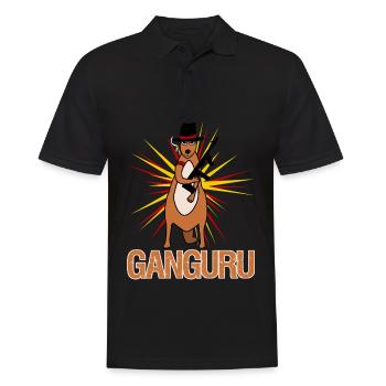 Kangaroo with gun Kangaroos - Men's Polo Shirt - black - Front - Kai (181cm)