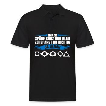 Zerspaner Dreher Zerspanungsmechaniker - Männer Poloshirt - Schwarz - Vorne - Kai (181cm)