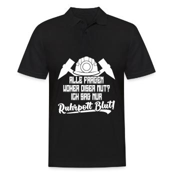 Ruhrgebiet Kohle Bergbau Ruhrpott - Männer Poloshirt - Schwarz - Vorne - Kai (181cm)