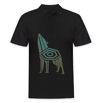 Wolf Odins Valhalla Wikinger Wölfe - Männer Poloshirt - Schwarz - Vorne - Kai (181cm)
