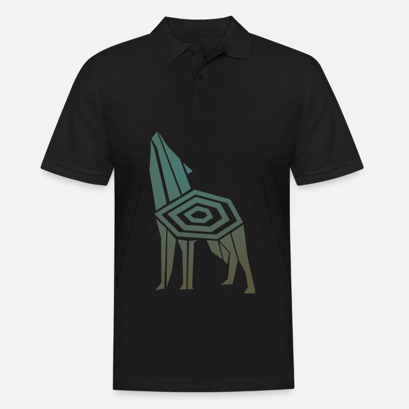 Wolf Odins Valhalla Wikinger Wölfe - Männer Poloshirt - Schwarz