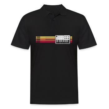 Synthétiseur Rétro Synthétiseurs Modulaires - Polo Homme - noir - Devant - Kai (181cm)
