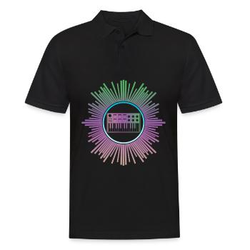 Synthesizer Synth Modular Synthesizers - Men's Polo Shirt - black - Front - Kai (181cm)