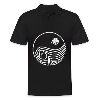 Synthesizer Yin and Yang Synthesizers - Men's Polo Shirt - black - Front - Kai (181cm)