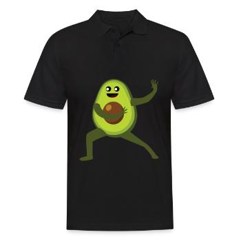 Qigong Qi Gong Avocado Chigong - Männer Poloshirt - Schwarz - Vorne - Kai (181cm)