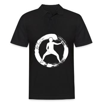 Qigong Qi Gong Karate Chigong - Männer Poloshirt - Schwarz - Vorne - Kai (181cm)