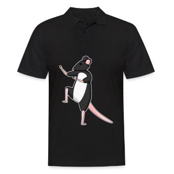 Qigong Qi Gong Maus Chigong - Männer Poloshirt - Schwarz - Vorne - Kai (181cm)