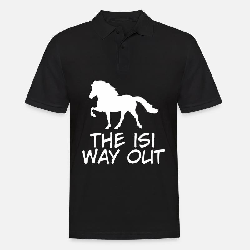Islandpferd Islandpferde Pferd Isländer - Männer Poloshirt - Schwarz