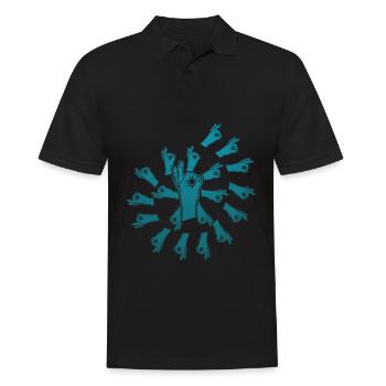 Regardé en spirale Regardé dans - Polo Homme - noir - Devant - Kai (181cm)