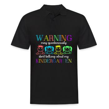 Erzieherin Pädagogin Kita Tagesmutter - Männer Poloshirt - Schwarz - Vorne - Kai (181cm)