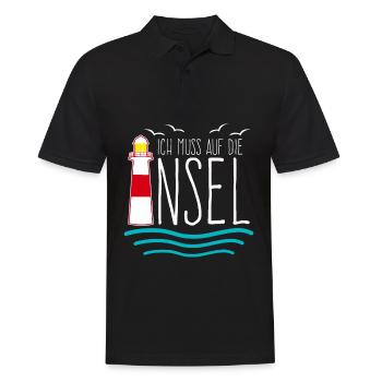 Helgoland Norderney Amrum Usedom Rügen - Männer Poloshirt - Schwarz - Vorne - Kai (181cm)