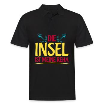 Helgoland Usedom Norderney Rügen Amrum - Männer Poloshirt - Schwarz - Vorne - Kai (181cm)