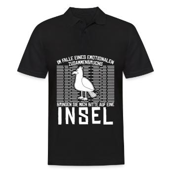 Helgoland Usedom Amrum Rügen Norderney - Männer Poloshirt - Schwarz - Vorne - Kai (181cm)