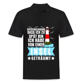 Helgoland Usedom Norderney Amrum Rügen - Männer Poloshirt - Schwarz - Vorne - Kai (181cm)