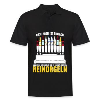 Achtarmig einen Reinorgeln Orgel Saufen - Männer Poloshirt - Schwarz - Vorne - Kai (181cm)