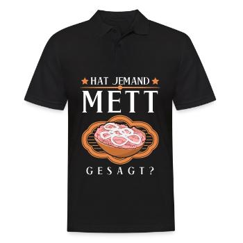 Mettigel Mettbrötchen Mettfleisch Mett - Männer Poloshirt - Schwarz - Vorne - Kai (181cm)