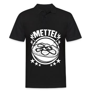 Metal Mettel Mett Mettbrötchen - Männer Poloshirt - Schwarz - Vorne - Kai (181cm)