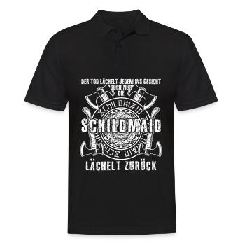 Schildmaid Wikinger Mythologie Berserker - Männer Poloshirt - Schwarz - Vorne - Kai (181cm)