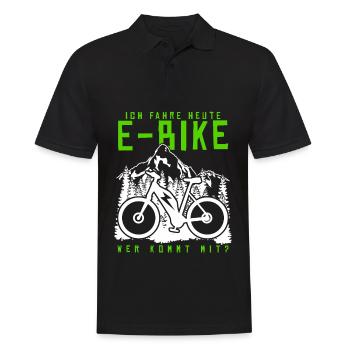 EBike Spruch elektrisches Fahrrad E-Bike - Männer Poloshirt - Schwarz - Vorne - Kai (181cm)