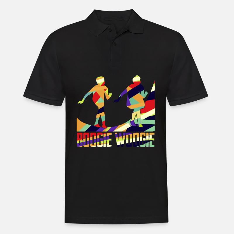 Boogie Woogie Boogie-Woogie Tanzen Swing - Männer Poloshirt - Schwarz
