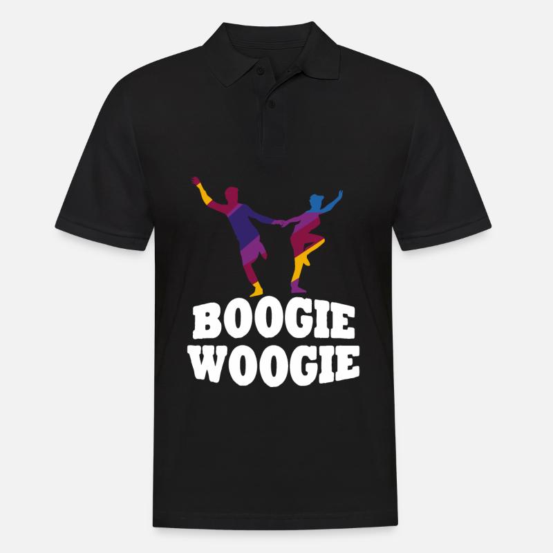 Boogie Woogie Tänzer Tanzen Swing - Männer Poloshirt - Schwarz