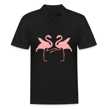Boogie Woogie Flamingos Dancing Swing - Men's Polo Shirt - black - Front - Kai (181cm)