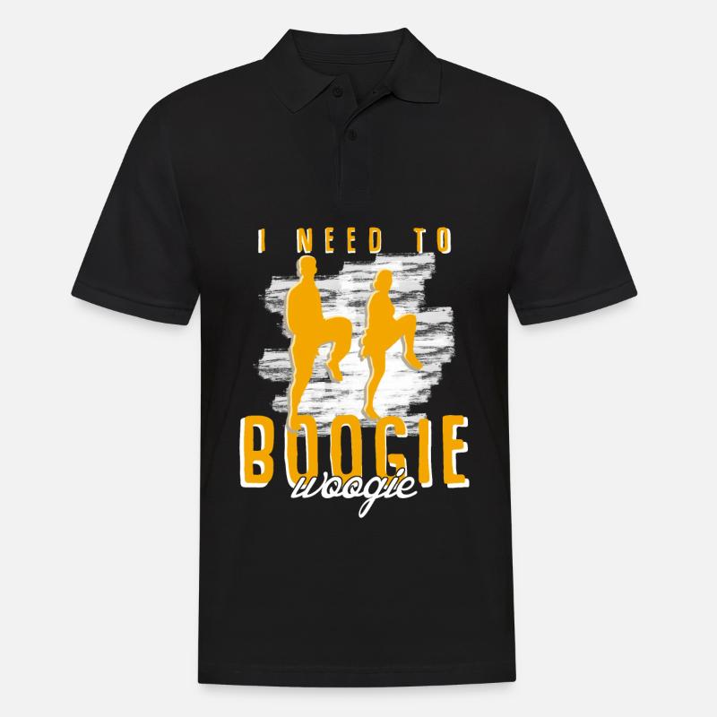 Boogie Woogie Tanz Boogie-Woogie Swing - Männer Poloshirt - Schwarz