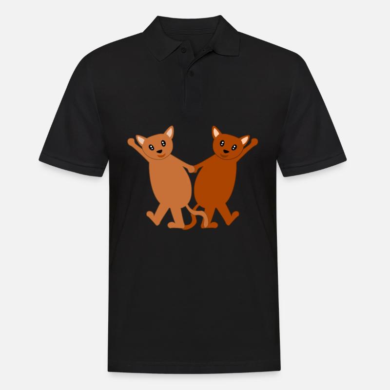 Boogie Woogie Katzen Boogie-Woogie Swing - Männer Poloshirt - Schwarz