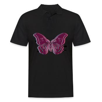 Moth Motten Vaporwave Occult Motte Goth - Männer Poloshirt - Schwarz - Vorne - Kai (181cm)