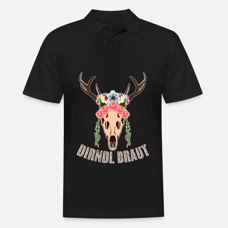 Dirndl Braut - Männer Poloshirt - Schwarz
