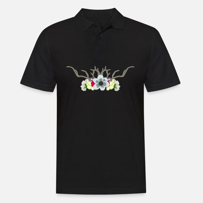 Dirndl Fleurs Coiffe Robe Traditionnelle - Polo Homme - noir