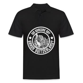 Saxon Switzerland - Men's Polo Shirt - black - Front - Kai (181cm)