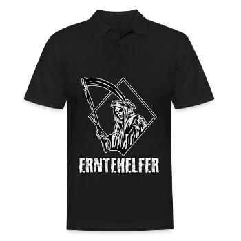 Sensenmann Erntehelfer Grim Reaper - Männer Poloshirt - Schwarz - Vorne - Kai (181cm)
