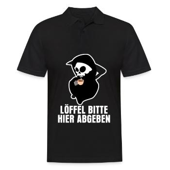 Sensenmann Löffel abgeben Grim Reaper - Männer Poloshirt - Schwarz - Vorne - Kai (181cm)