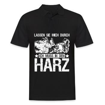 Harz Harzer Brocken - Männer Poloshirt - Schwarz - Vorne - Kai (181cm)