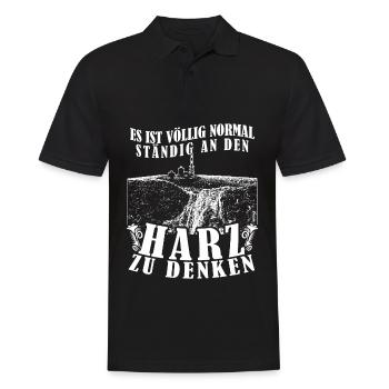 Harz Harzer Wandern Brocken - Männer Poloshirt - Schwarz - Vorne - Kai (181cm)