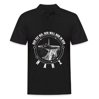 Harz Wandern Harzer Brocken - Männer Poloshirt - Schwarz - Vorne - Kai (181cm)