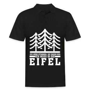 Eifel Eifeler Berge Wandern Eifler - Männer Poloshirt - Schwarz - Vorne - Kai (181cm)